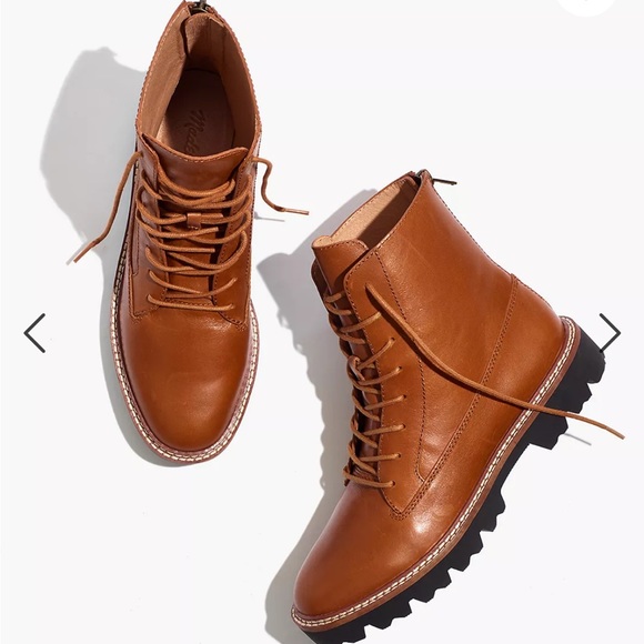 Madewell Shoes - Madewell Citywalk lace up boots. Size 11. English Saddle.